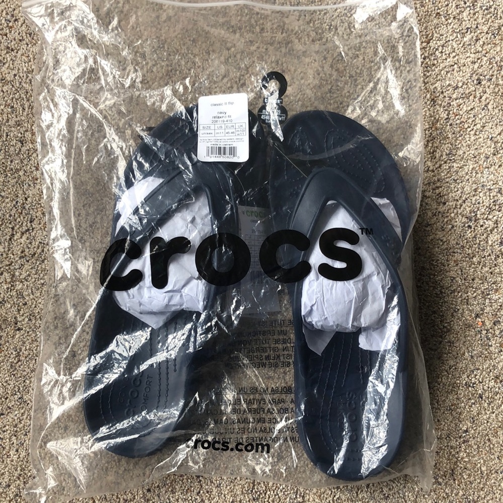 CROCS - Classic II Flip Flop - Navy Blue - size 11